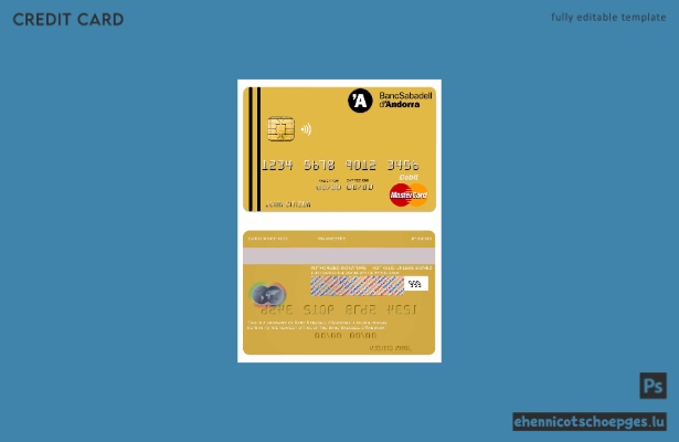 Andorra Bank Sabadell Mastercard Beispielvorschau